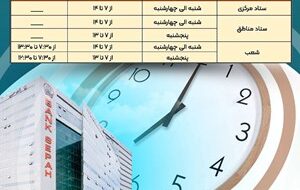 اعلام ساعت کاری ادارات و شعب بانک سپه تا ۱۵ فروردین ماه ۱۴۰۴